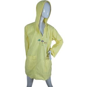 Vintage Metropolitan Flannel Hoodie Size L/XL Yellow